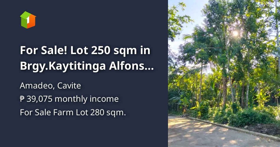 For Sale! Lot 500 sqm in Brgy.Kaytitinga Alfonso Cavite [Lot 🚜] (August