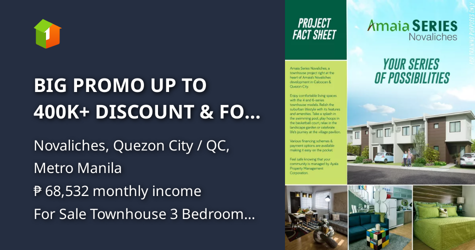 BIG PROMO UP TO 400K+ DISCOUNT & FOR AS LOW AS 14K MONTHLY RENT OWN ...