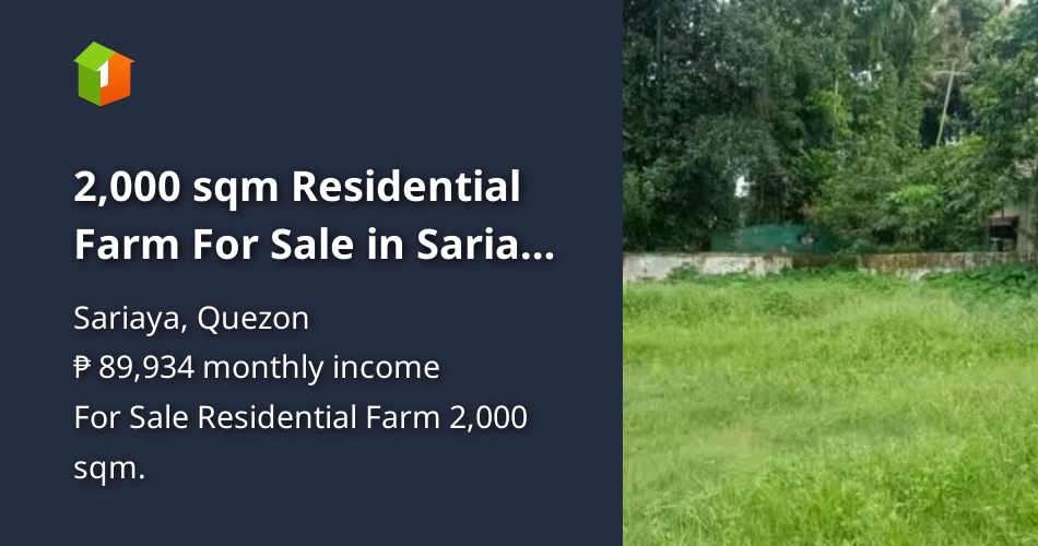 2,000 sqm Residential Farm For Sale in Sariaya Quezon [Lot 🚜] (January