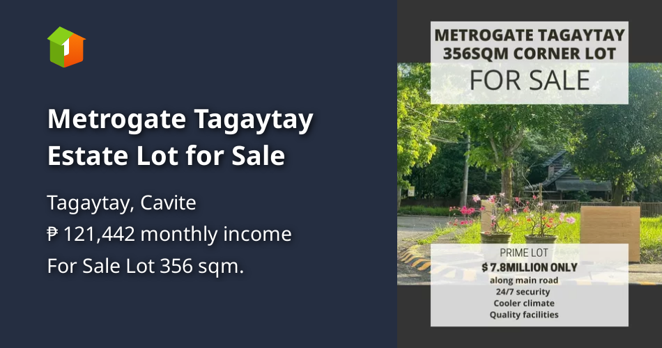 Metrogate Tagaytay Estate Lot for Sale [Lots 🚜] (September 2024) in