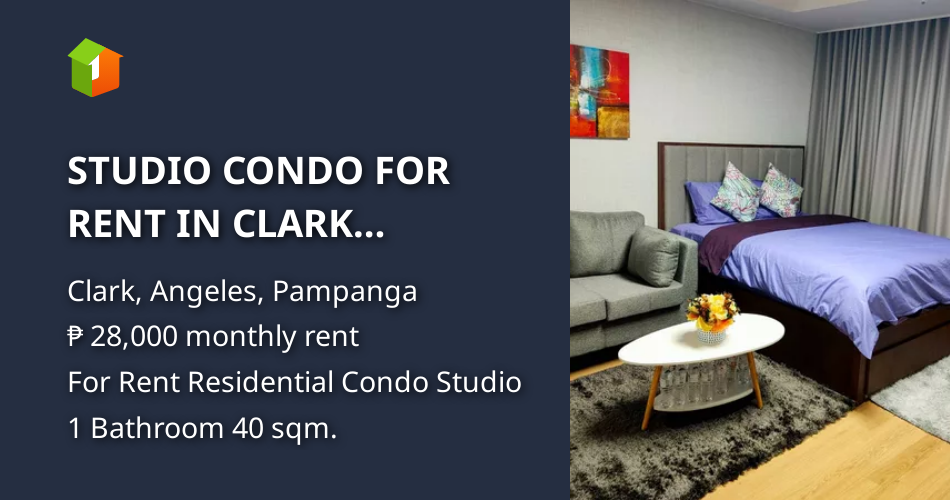 STUDIO CONDO FOR RENT IN CLARK PAMPANGA [Condo 🏙️] (September 2024) in