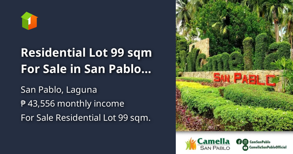 Residential Lot 99 sqm For Sale in San Pablo Laguna [Lot 🚜] (December