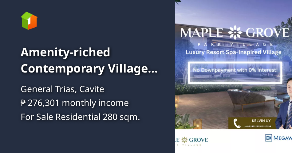 Amenity-riched Contemporary Village in CaviteMaple Grove Park  photo