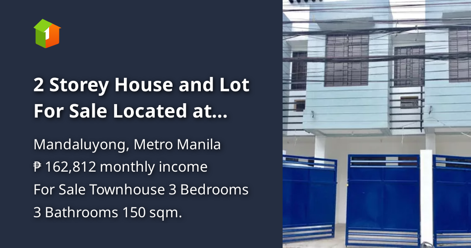 2 Storey House and Lot For Sale Located at Brgy. Plainview Mandaluyong