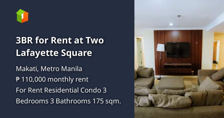 3BR for Rent at Two Lafayette Square [Condo 🏙️] (January 2023) in