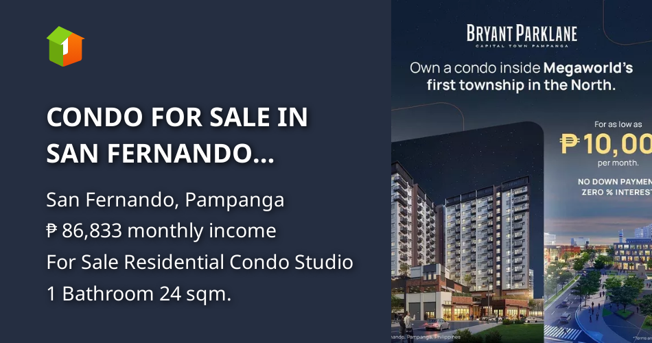 CONDO FOR SALE IN SAN FERNANDO PAMPANGA [Condo 🏙️] (March 2023) in San