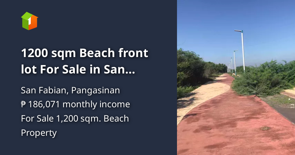 1200 sqm Beach front lot For Sale in San Fabian Pangasinan [Beach
