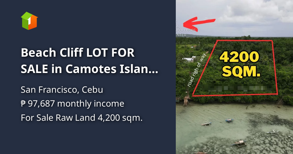 Beach Cliff LOT FOR SALE in Camotes Island, Cebu, Philippines [Lot 🚜