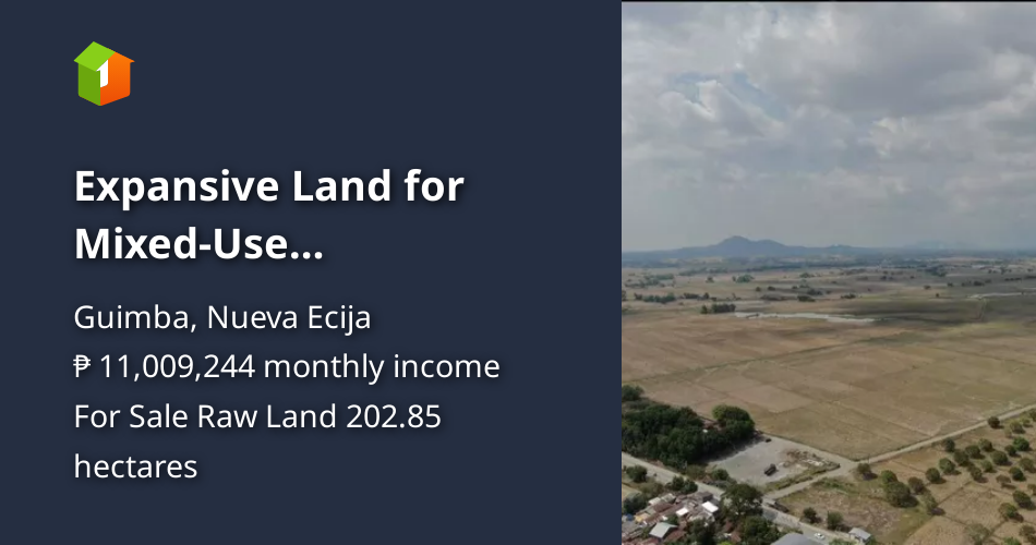 Expansive Land for MixedUse Development in Guimba, Nueva Ecija [Lot 🚜