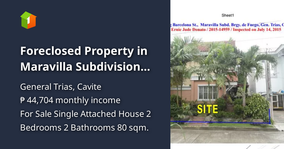 Foreclosed Property in Maravilla Subdivision Gen. Trias Cavite [House and Lot 🏘️] (September