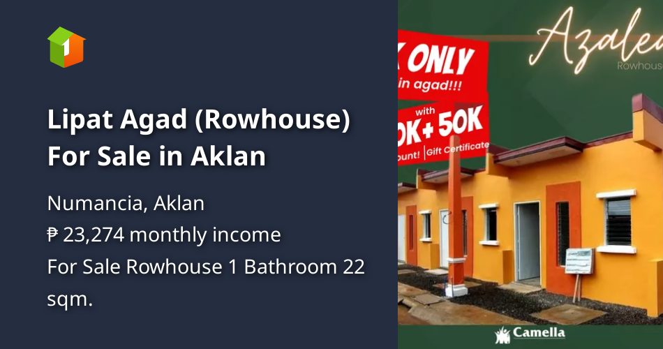 Lipat Agad (Rowhouse) For Sale in Aklan [House and Lot 🏘️] (June 2022