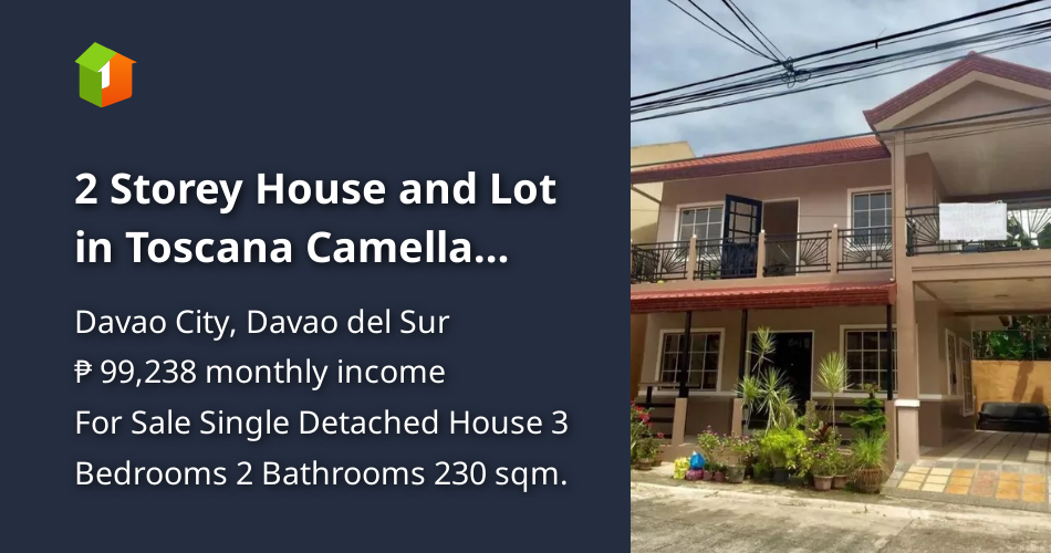 2 Storey House and Lot in Toscana Camella Puan Davao City [House and