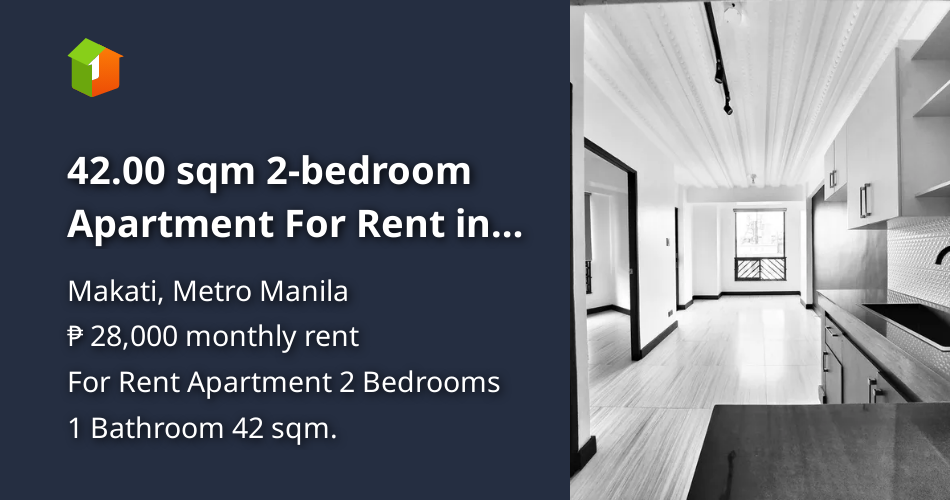 42.00 sqm 2bedroom Apartment For Rent in Pio del Pilar Makati Manila [Condo 🏙️] (August 2023