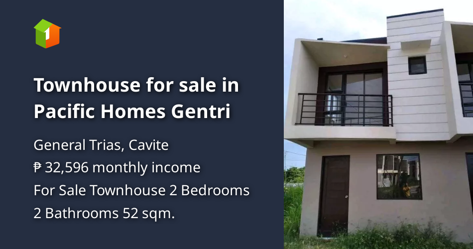 Townhouse for sale in Pacific Homes Gentri [House and Lot 🏘️] (March