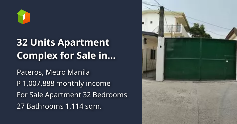 32 Units Apartment Complex for Sale in Pateros [Condo 🏙️] (January 2022