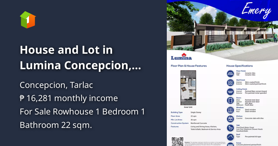 House and Lot in Lumina Concepcion, Tarlac Emery Inner Unit [House