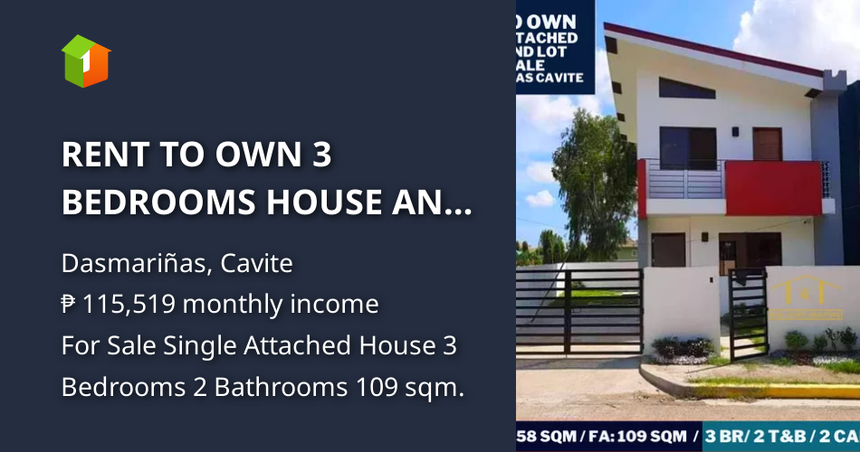 RENT TO OWN 3 BEDROOMS HOUSE AND LOT FOR SALE IN DASMA CAVITE [House