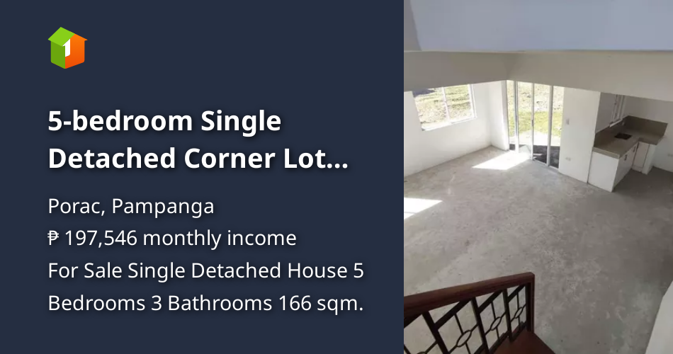 5bedroom Single Detached Corner Lot House For Sale in Porac Pampanga