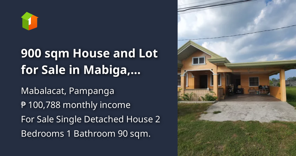 900 sqm House and Lot for Sale in Mabiga, Mabalacat City [House and Lot