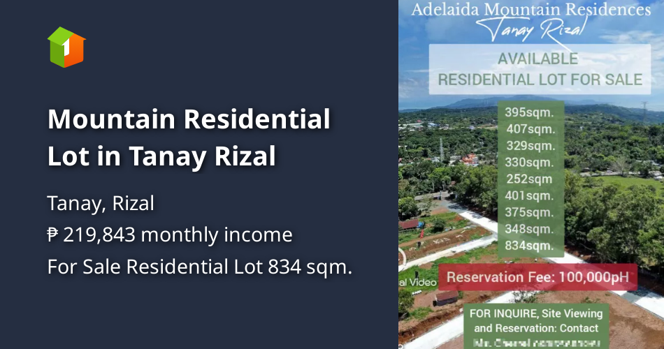 Mountain Residential Lot in Tanay Rizal [Lot 🚜] (April 2024) in Tanay