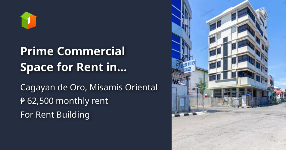 Prime Commercial Space for Rent in Cagayan de Oro City Ideal for