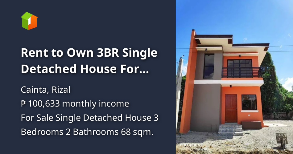 Rent to Own 3BR Single Detached House For Sale in Cainta Rizal [House and Lot 🏘️] (September
