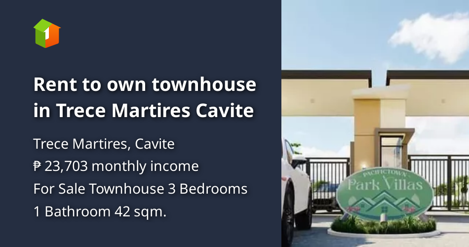 Rent to own townhouse in Trece Martires Cavite [House and Lot 🏘️
