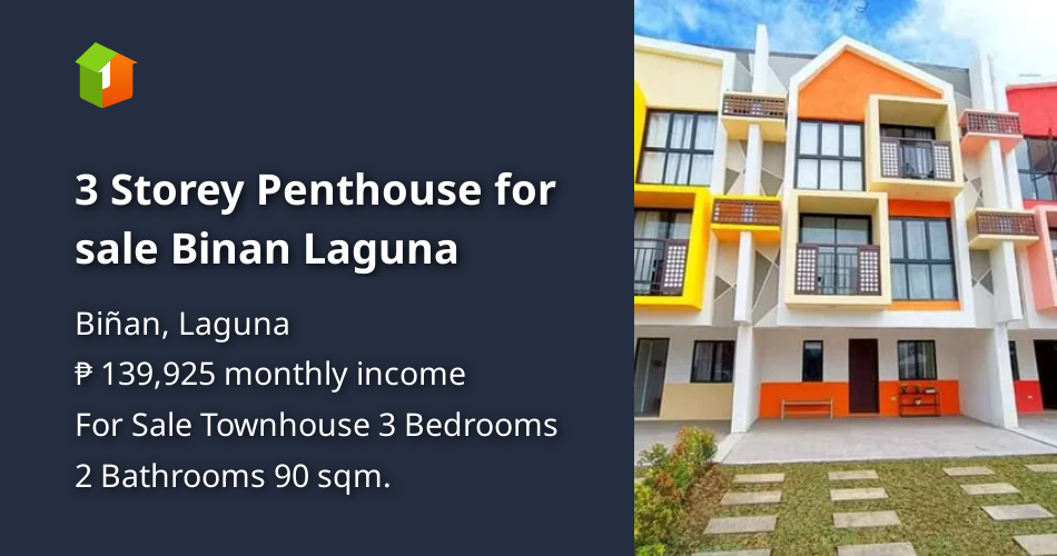 3 Storey Penthouse for sale Binan Laguna [House and Lot 🏘️] (August