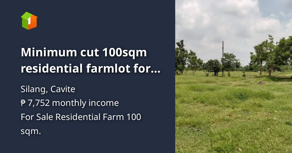 Minimum cut 100sqm residential farmlot for sale in Silang Cavite [Lot 🚜 ...