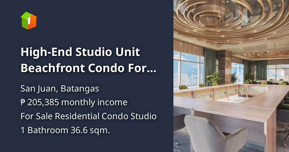 Curated visual reference: Gallery Detail: High End Studio Unit Beachfront Condo For Sale In San