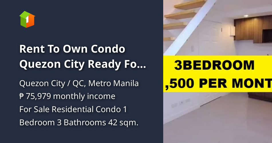 Rent To Own Condo Quezon City Ready For Occupancy Rfo Qc 3 2 bedroom