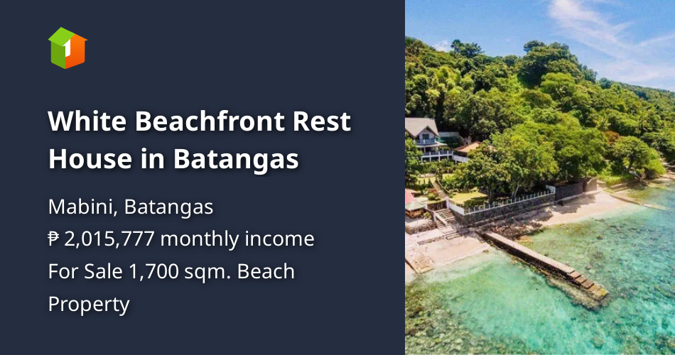 White Beachfront Rest House in Batangas [Beach Property 🏖️] (July 2024