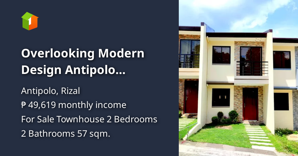 2Bedrooms Modern Design Antipolo Residences Townhouse Balcony Carport ...