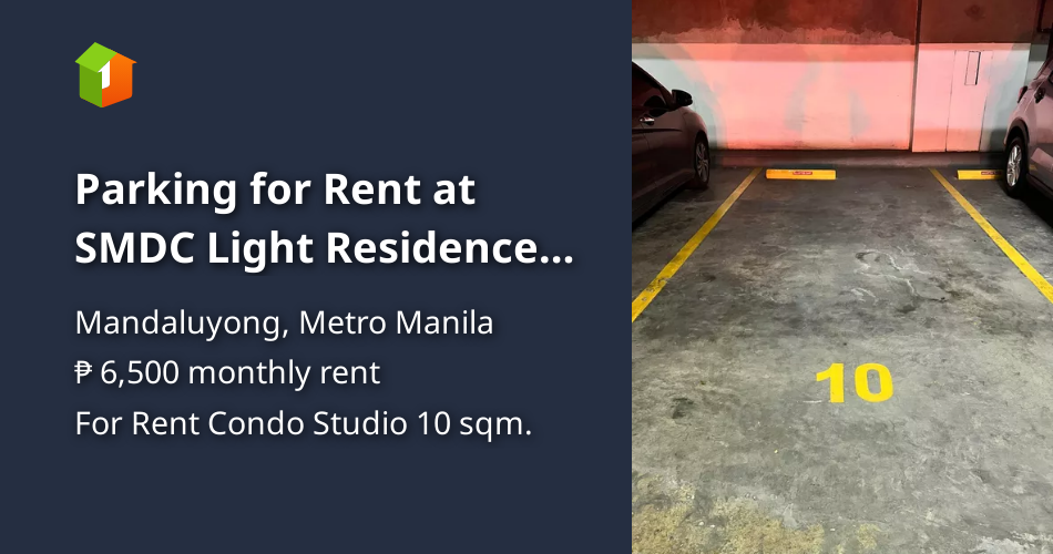 Parking for Rent at SMDC Light Residences, Mandaluyong [Condo 🏙️