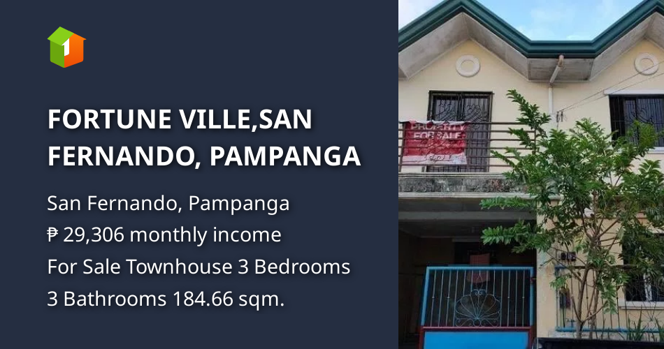 FORTUNE VILLE,SAN FERNANDO, PAMPANGA [House and Lot 🏘️] (October 2023