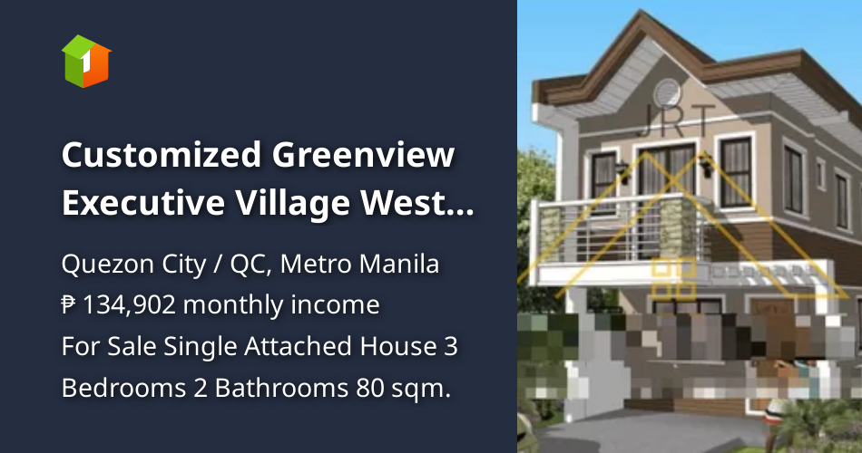 Customized Greenview Executive Village West Fairview Quezon City [House
