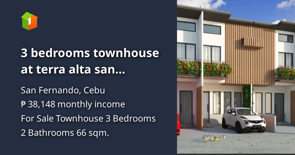 3 bedrooms townhouse at terra alta san fernando cebu [House and Lot 🏘️