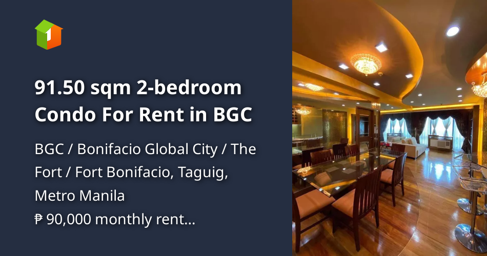 91.50 sqm 2bedroom Condo For Rent in BGC [Condo 🏙️] (March 2022) in