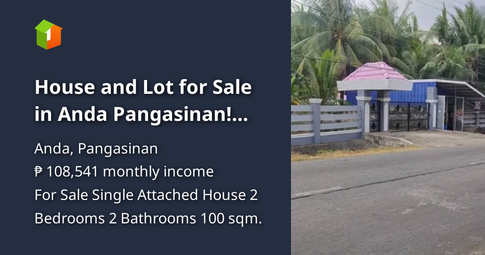 House and Lot for Sale in Anda Pangasinan! Wide yard at Mapuno! [House and Lot 🏘️] (July 2023