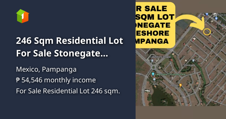246 Sqm Residential Lot For Sale Stonegate Lakeshore Mexico Pampanga