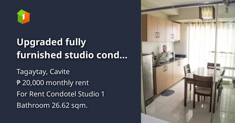 Upgraded fully furnished studio condo unit for long term lease. [Condo 🏙️] (December 2023) in