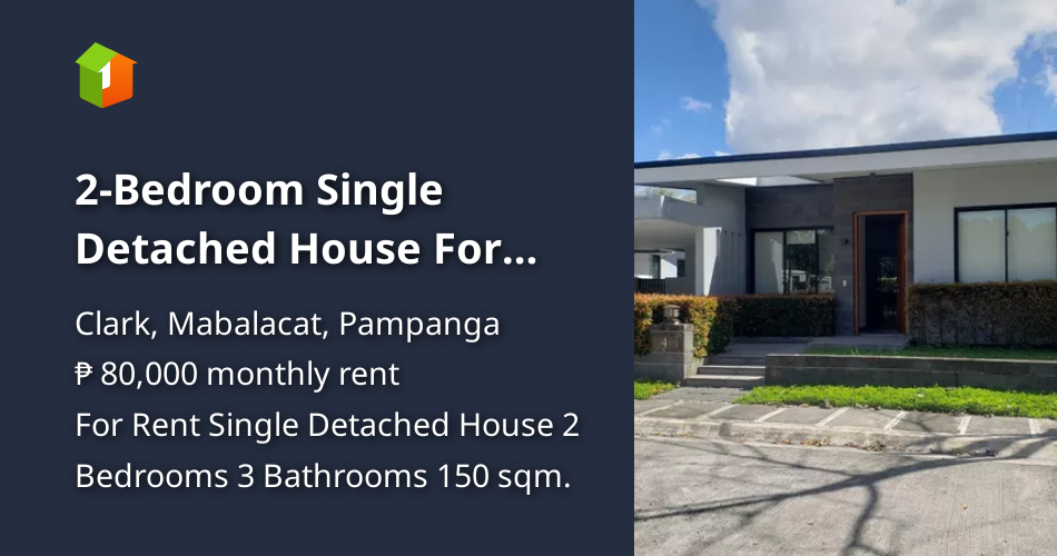 2Bedroom Single Detached House For Rent in Clark, Mabalacat, Pampanga