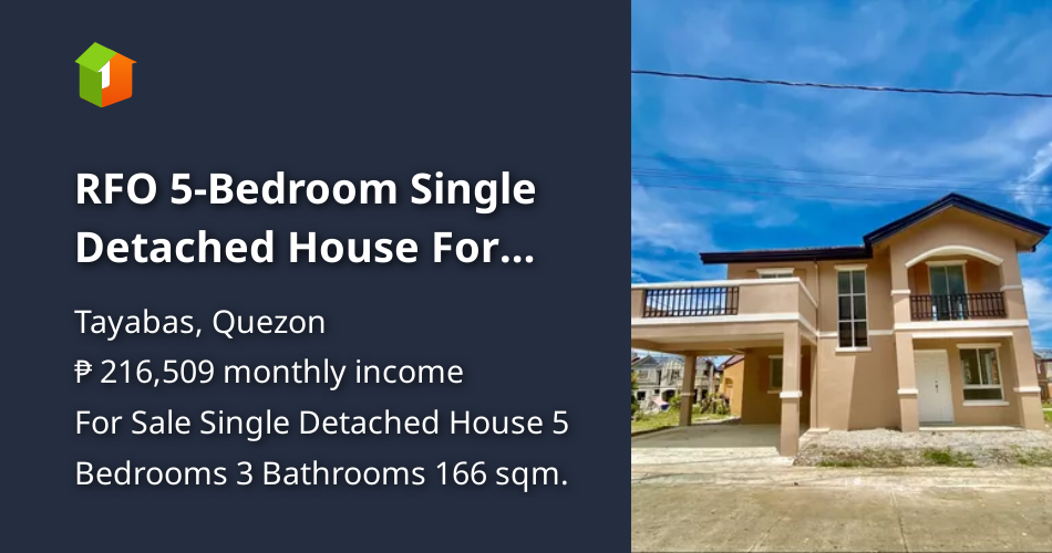 RFO 5Bedroom Single Detached House For Sale in Tayabas, Quezon [House and Lot 🏘️] (September
