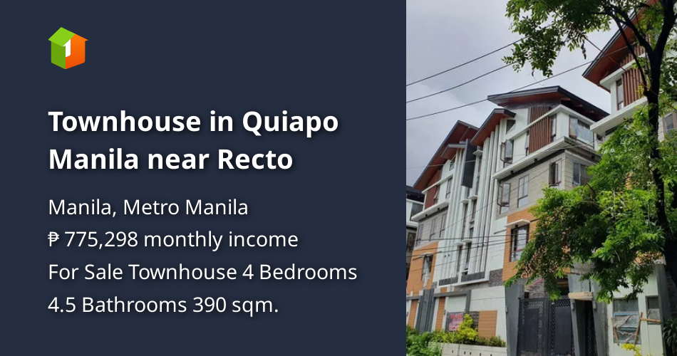 Townhouse in Quiapo Manila near Recto [House and Lot 🏘️] (September