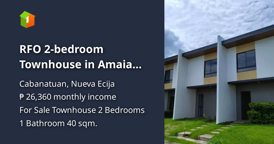 RFO 2bedroom Townhouse in Amaia Scapes Cabanatuan Nueva Ecija [House and Lot 🏘️] (August 2024
