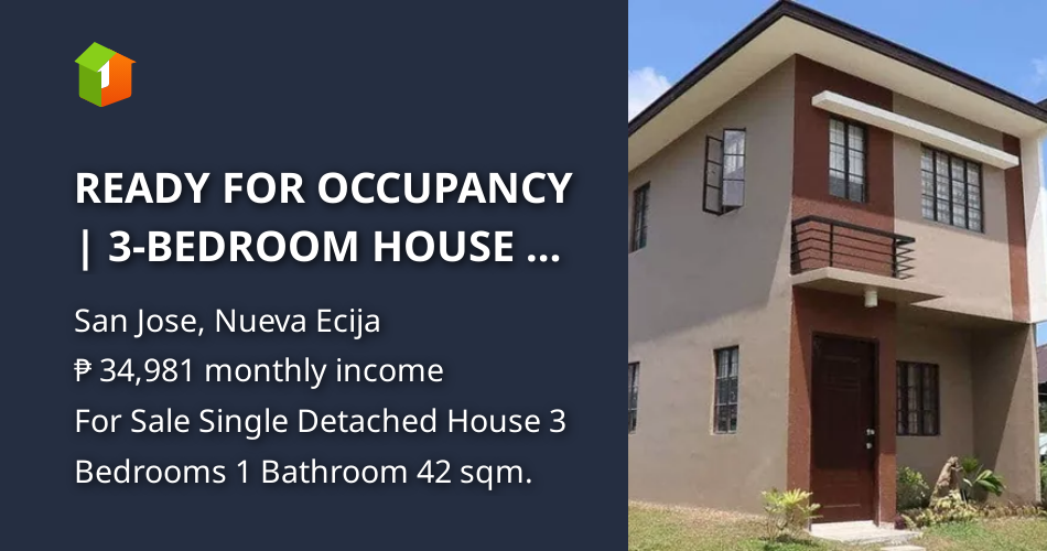 READY FOR OCCUPANCY 3BEDROOM HOUSE & LOT SAN JOSE, NUEVA ECIJA