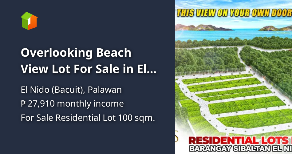 Overlooking Beach View Lot For Sale in El Nido Palawan [Lot 🚜] (March 2024) in El Nido (Bacuit
