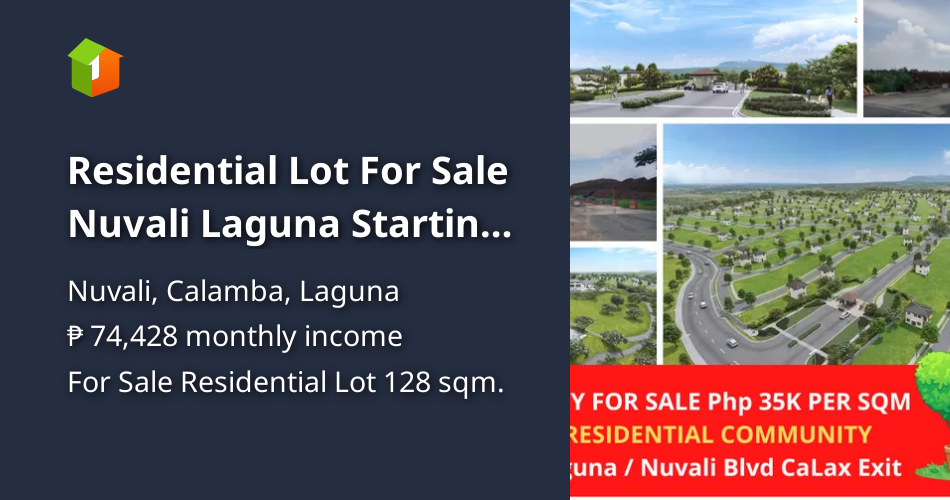 Residential Lot For Sale Nuvali Laguna Starting Php 37,500 Per Sqm [Lot