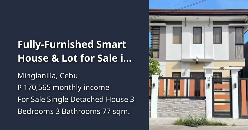 Fully-Furnished Smart House & Lot for Sale in Midori Plains Minglanilla ...
