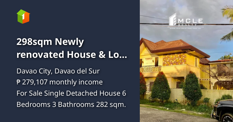 298sqm Newly renovated House & Lot at Nova Tierra Subd, Lanang, Davao
